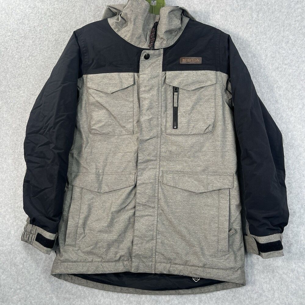 Burton Kids' Hooded Two-Tone Gray & Black Winter Jacket